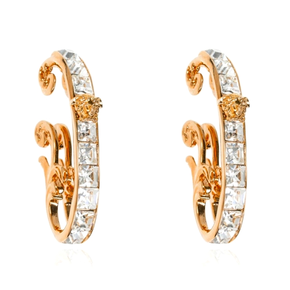 Versace Medusa Crystal-Embellished Ear Cuffs